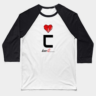 Initial love letter C for valentine Baseball T-Shirt